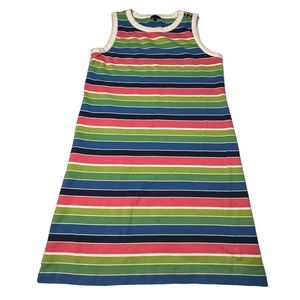 Talbots Womens Size M Sleeveless Knee Length Tank Dress Multicolor Stripe